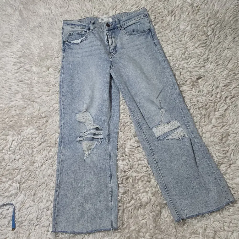 Buckle Billie Cropped Wide Leg Stretch Jeans Size 30